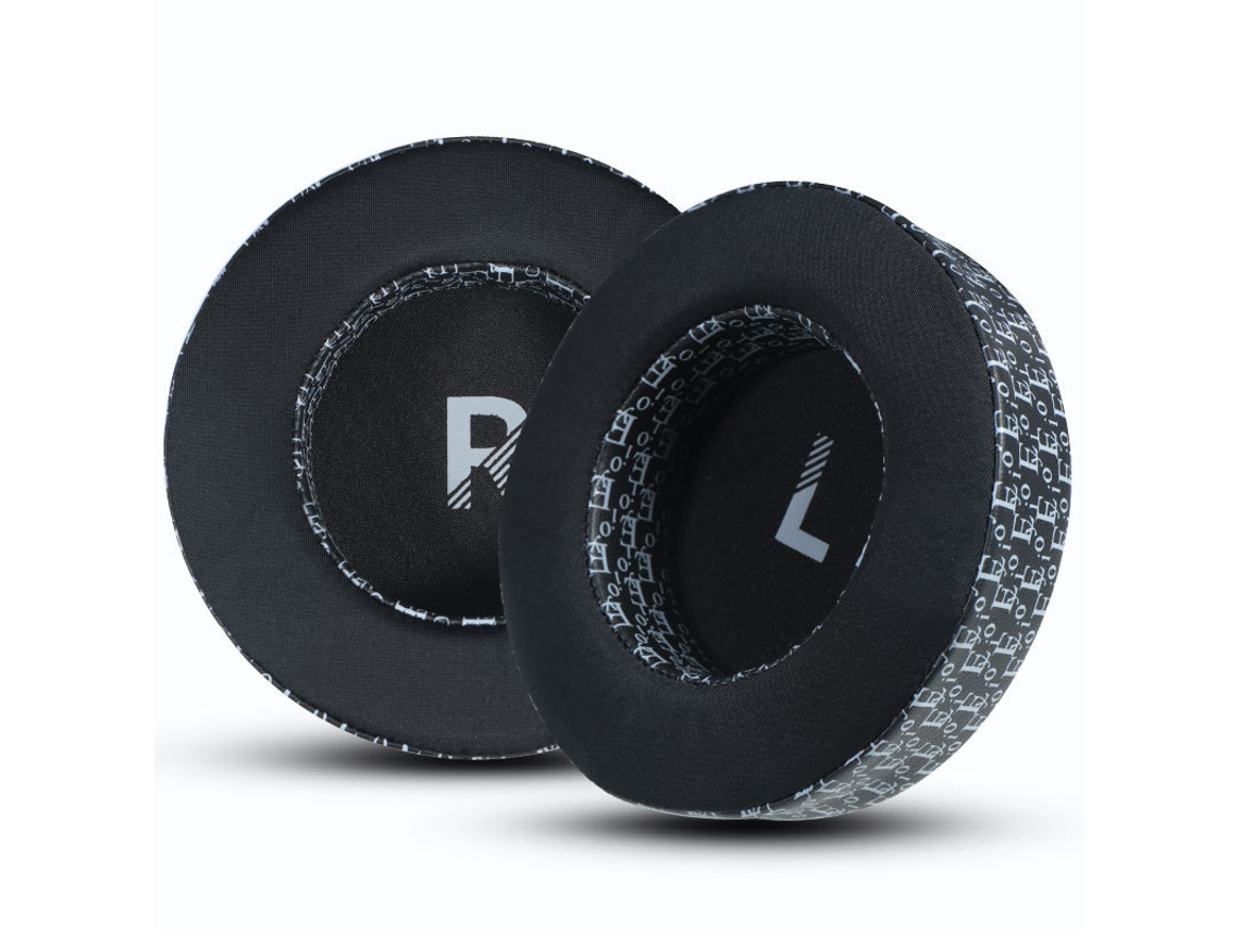 Almofada para Auscultadores AKG K701 de Orelhas de Espuma Macia e Tecido de Seda Gelada Preto e Branco XIAOMOYU