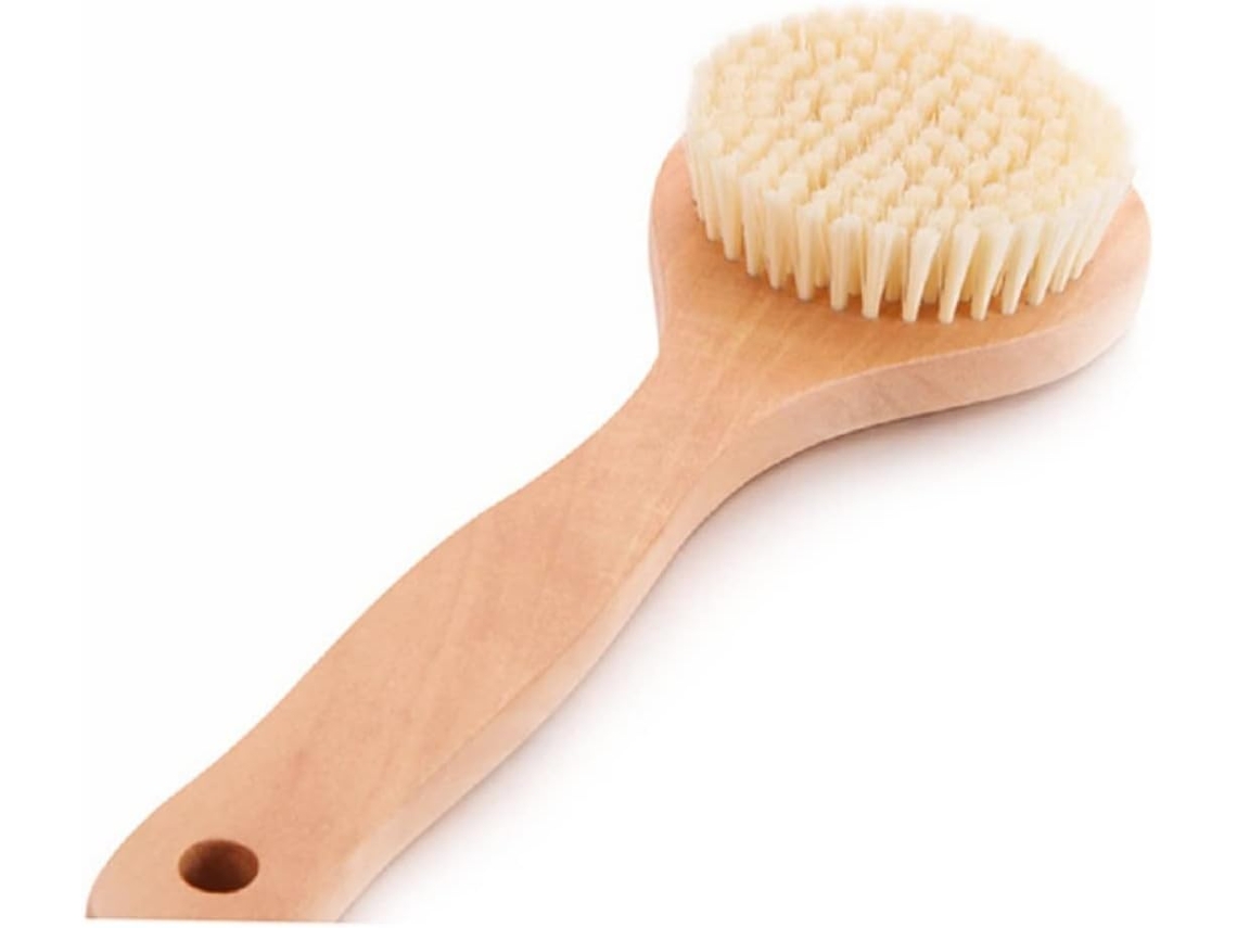 Escova De Banho Madeira Soimiss Com Cabo Longo Para Chuveiro, Massagem Corporal E Esfoliação Para Remover Células Mortas