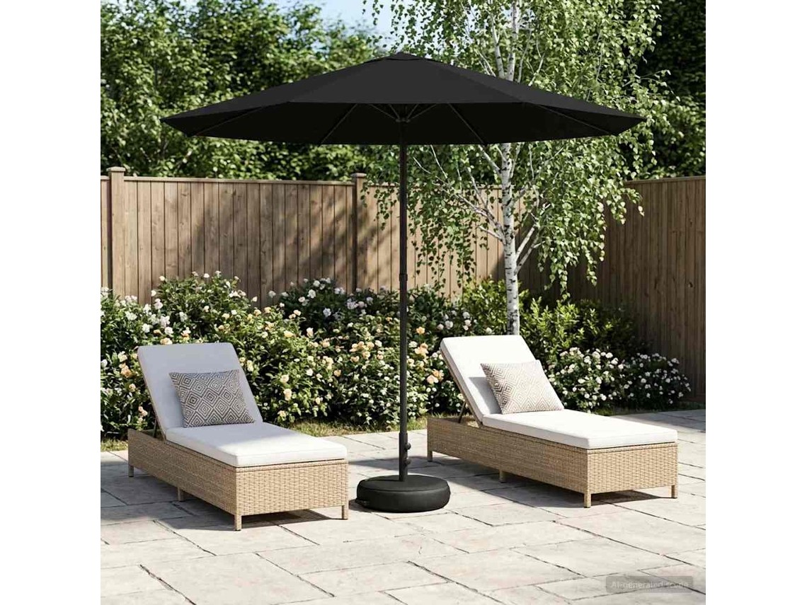 Vidaxl Parasol De Jardim Com Base 230 X 230 Cm Poliéster Retangular