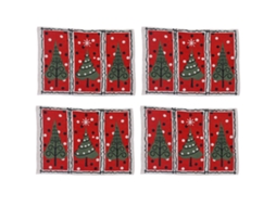 Jogos de Toalhas de Mesa de Natal Conjunto de 4 Acessório de Ano Novo RNEMITERY