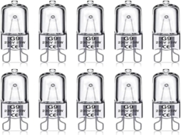 Kit com 10 lâmpadas halógenas Lurelia G9 25w 230v, reguláveis, sem cintilação, para spots.