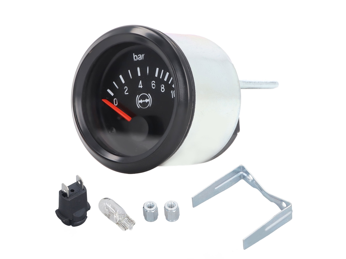 Manómetro de Presión de Aire 0 10 Bar de Alta Precisión para Suspensión Aérea 12v 52mm Led