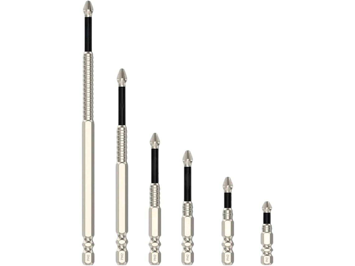 Conjunto De 6 Peças Bits Chave Fenda Magnéticos