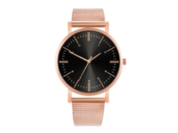 Reloj De Moda Para Parejas Con Correa De Malla Dial Redondo Cuarzo Unisex