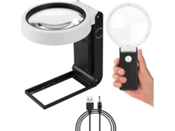 Lupa de Mão com Iluminação Led, Dobrável e de Mesa BRILVIBERA