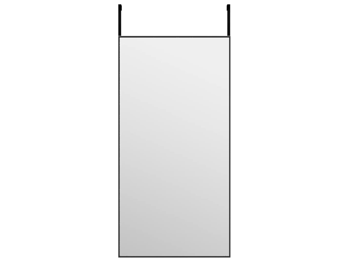 Espelho para Porta 40 x 80 cm Vidro e Alumínio Preto