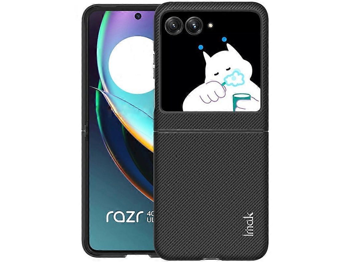 Capa Para Celular Motorola Razr 40 Em Fibra De Carbono Pu + Pc Da Série Ruiyi Da Imak