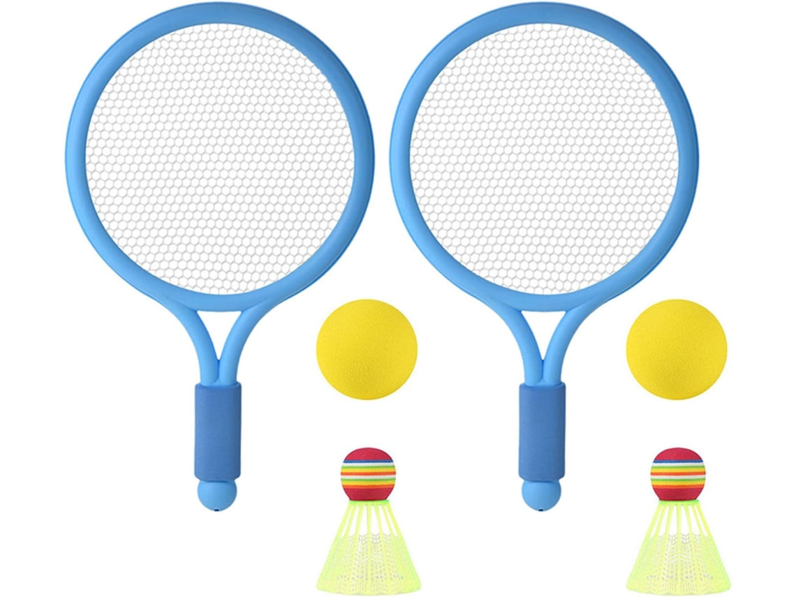 Conjunto De Raquete Tênis Infantil, Badminton Com 2 Bolas E 2 Para Meninos Meninas, Jogos Praia, Brincadeiras Ao Ar Livre -aquaforge