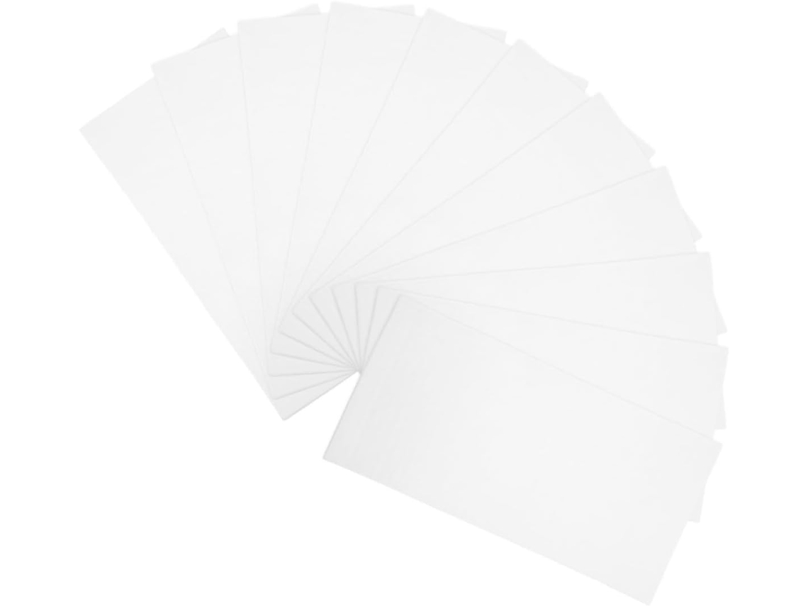Pacote com 100 unidades de proteção em espuma EPE, com acolchoamento para corte, ideal para envio postal e terrestre.