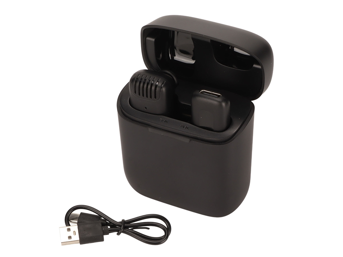 Lurelia Microfone De Lapela Sem Fios Redução De Ruído Plug And Play Para Gravação