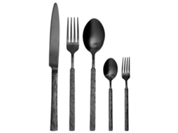 Conjunto De 30 Talheres Bigoli Preto Beliani