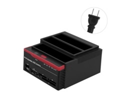 Estação De Acoplamento Usb 3.0 Com Duas Baias Para Discos Rígidos De 2,5/3,5 Polegadas E Clonagem Offline, Dourada Clara (na Imagem).