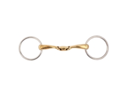 Snaffle de Anel Solto de Articulação Dupla Soft Contact 16 Mm Dourado 13.5 Cmbr
