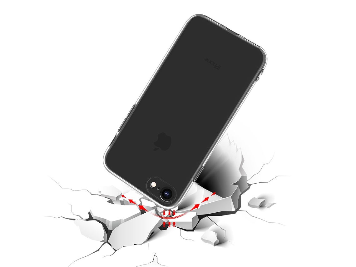 Silicone Transparente 2.0 Tpu - Iphone 7g / 8g / Se (proteção De Lente)