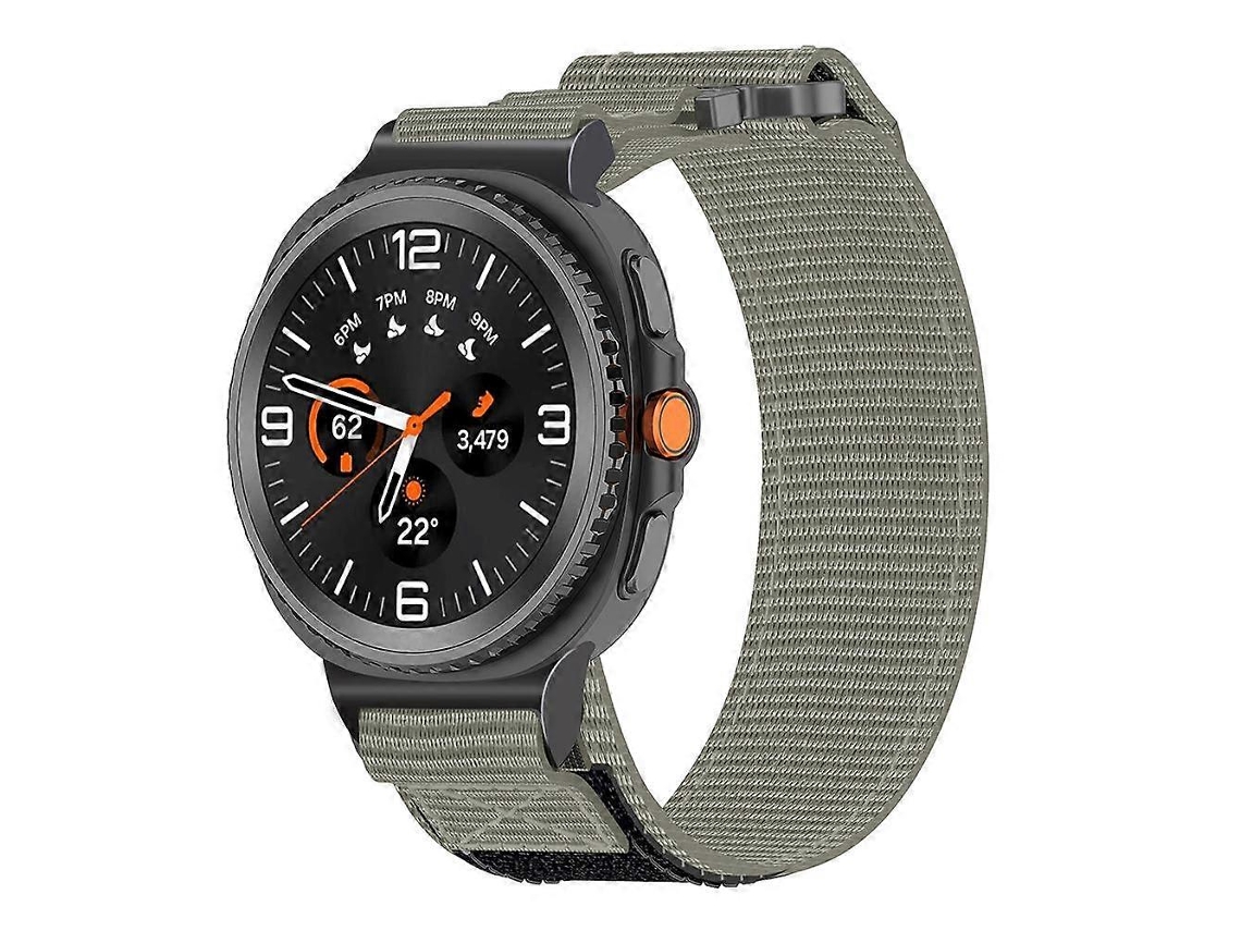 Pulseira De Nylon Com Fecho De Velcro Em Duas Seções Para Samsung Galaxy Watch8 / Watch8 Classic