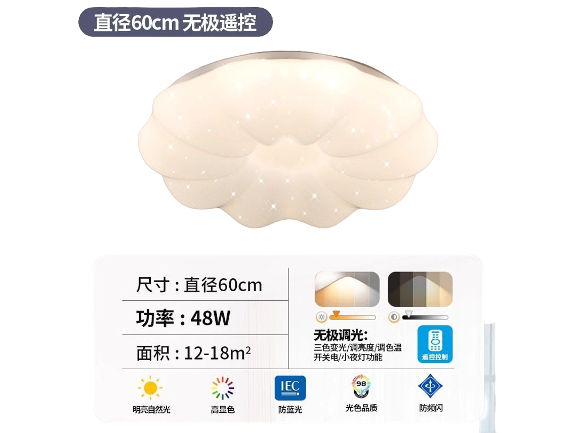 Laxiscreed Plafon De Teto Multiuso Com Luz De Néon, Para Quarto, Sala E Crianças, 60cm, Sem Fio