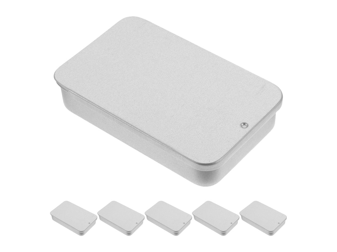 6 Cajas De Hojalata Con Tapa Deslizante De Metal Para Guardar Dulces Y Joyas.