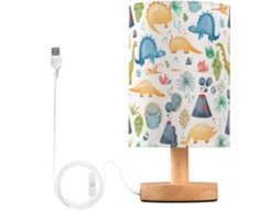 Abajur De Cabeceira Em Formato Dinossauro Com Porta Usb, Sem Necessidade De Lâmpada, Luz Led Quente Para Quarto, Sala De