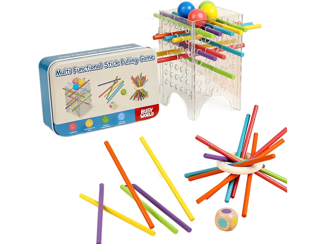 Conjunto De Brinquedos Madeira Coloridos Para Crianças A Partir 3