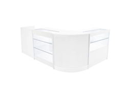 Conjunto De Balces Comerciais Vega | Branco | Cm60 K900 C900 Tb60 | Mdf E Vidro Temperado | Prateleiras E Monstershop