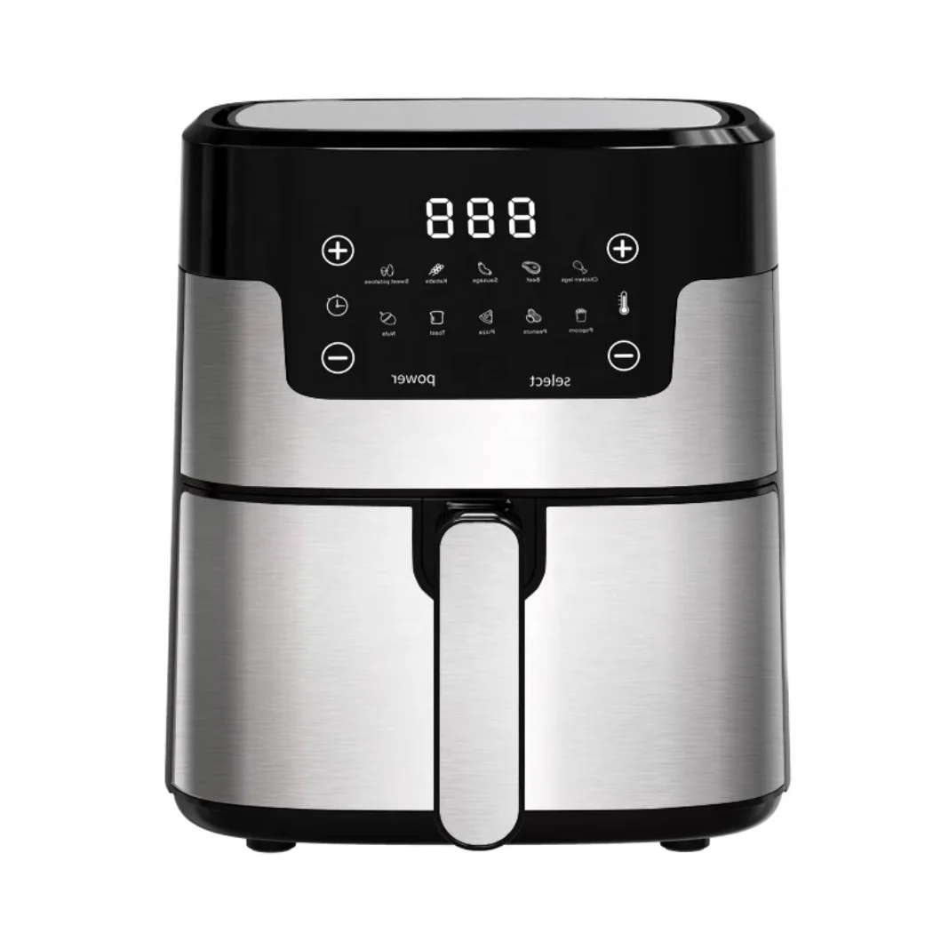 (cinza) Mini Fritadeira Elétrica Com Função De Forno De Convecção