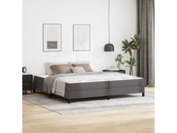 Vidaxl Estrutura Da Cama Com Colchão Cinzeto 200 X 200 Cm Tecido