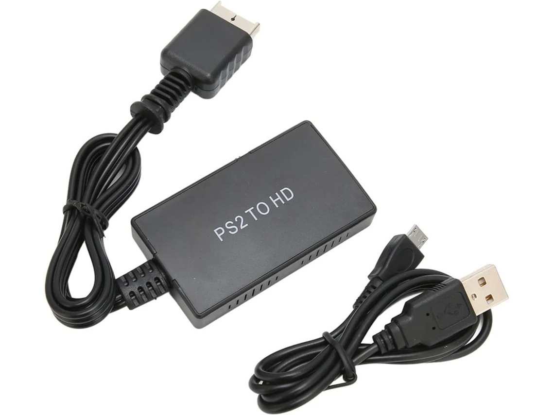 1080p Ps2 Av Composite Cvbs Para Hdmi Adaptador Conversor Com Alimentação Usb Compatível Ps3, Xbox, Wii, Vhs/vcr, Dvd Plug Play Bestvite
