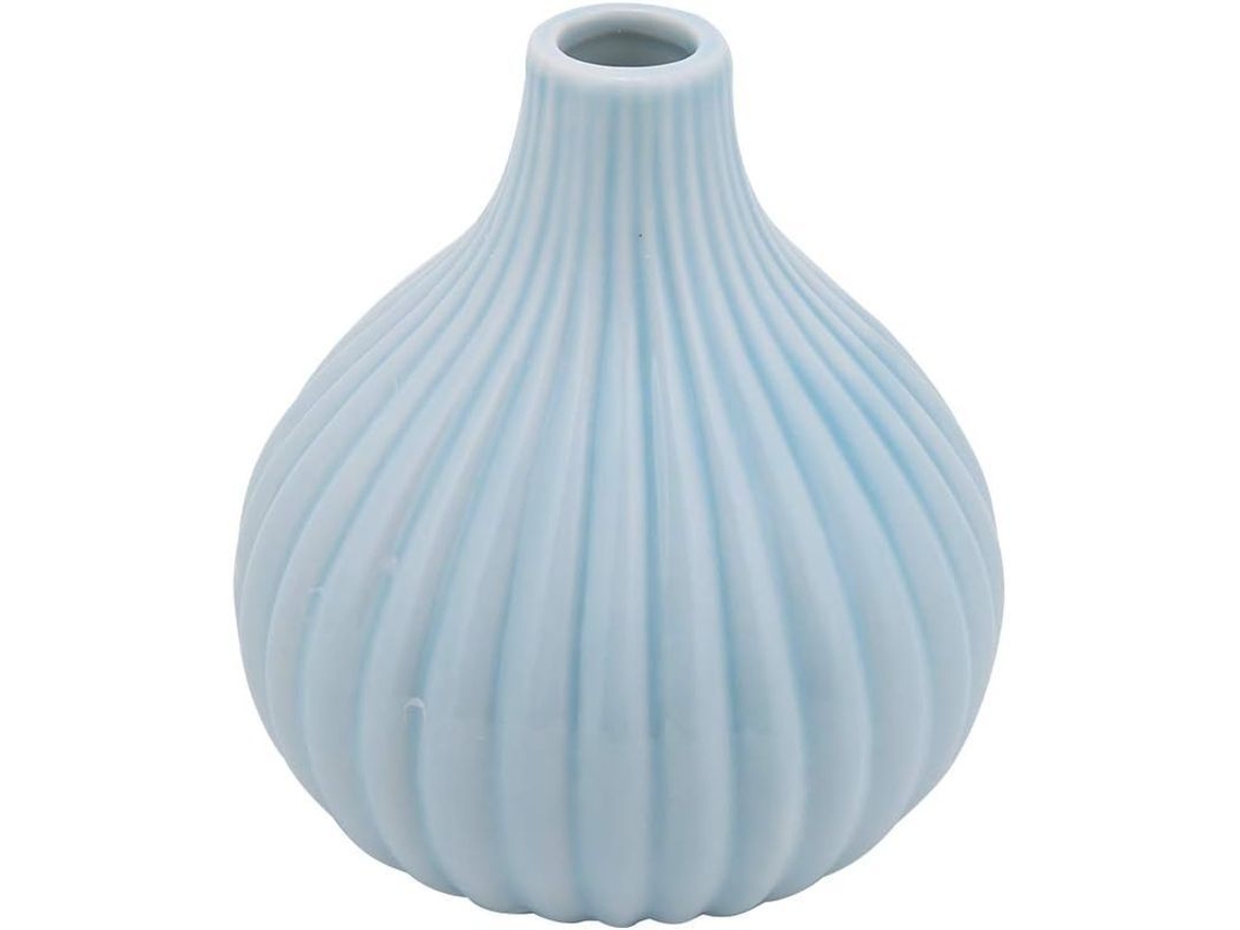 Vaso De Cerámica Moderno Simple Para Decoración De Hogar Mesa Comedor Aire Limpio Azul Pequeño