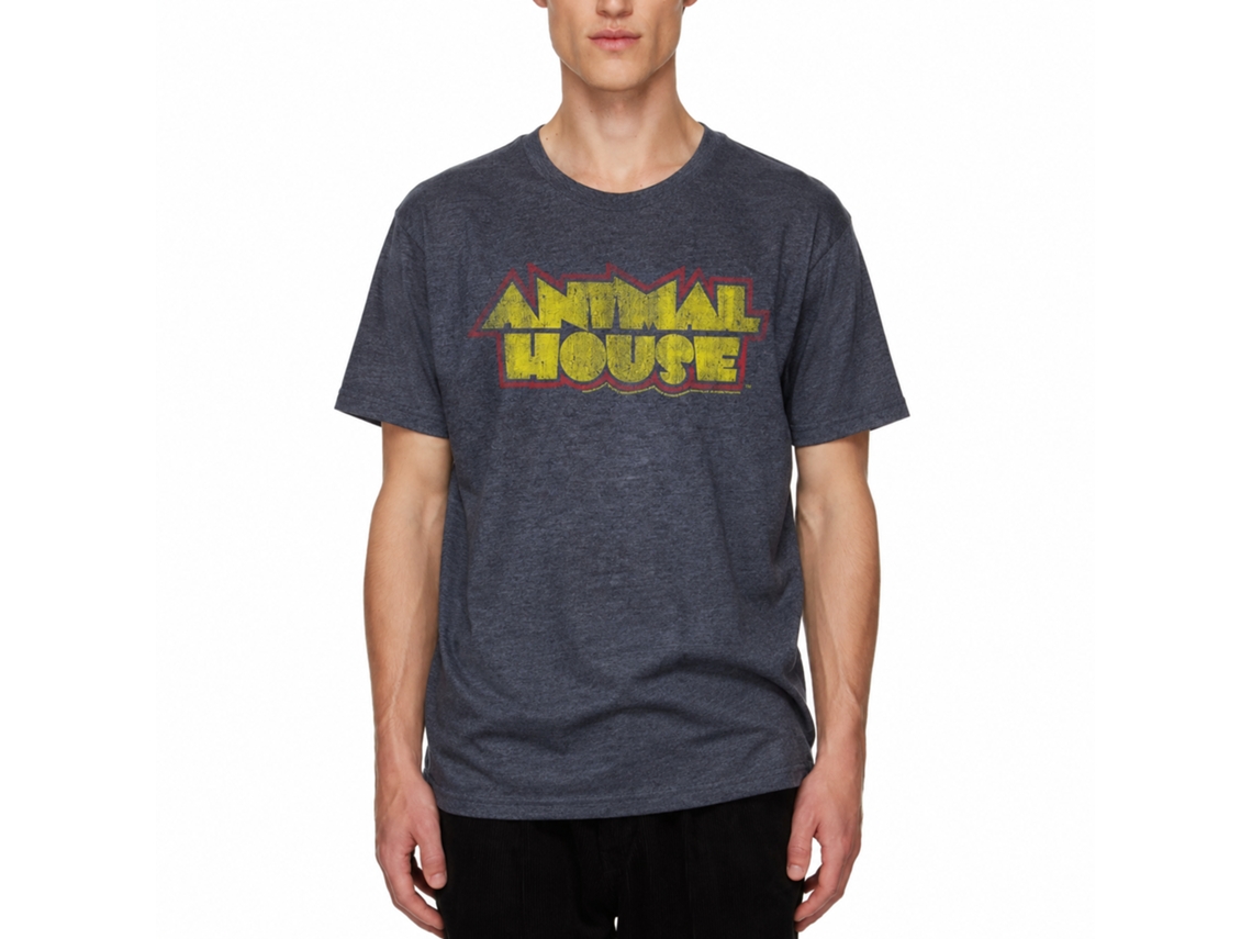 Rockinstone Animal House Movie House Fever Heather Navy Adult T-shirt Size:l
