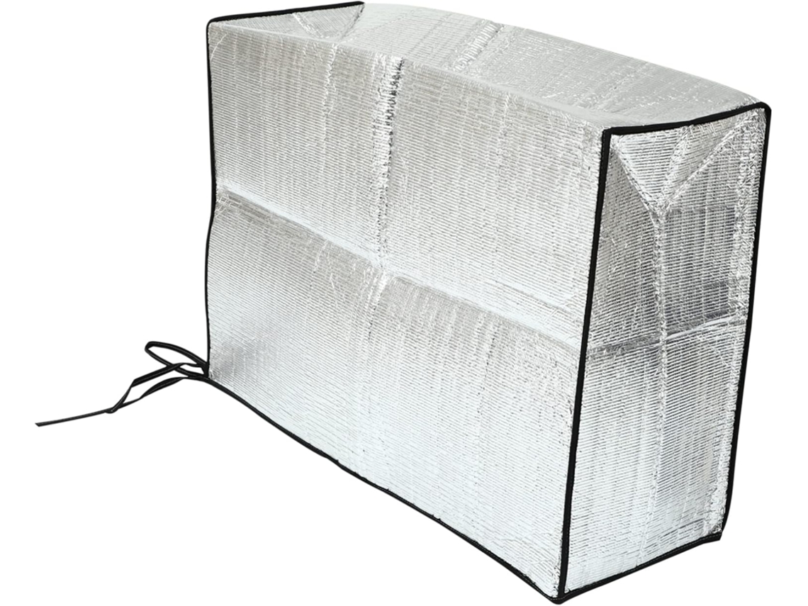 Capa Protetora Solar Para Ar Condicionado, Cor Prata.