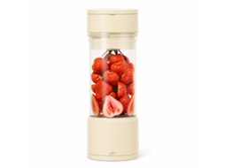 Liquidificador Portátil Recarregável Para Sumos E Triturar Gelo, 500 Ml, 7,4 V, Bege-claro