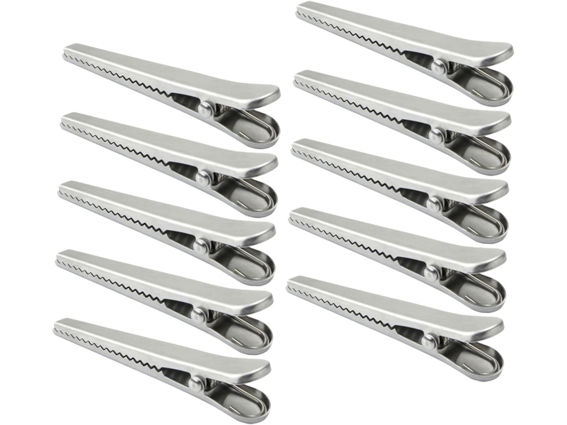Besportble Conjunto De 10-clipes Aço Inoxidável Vedação Alimentos, Grandes, Duráveis E Multiuso, Com Formato De