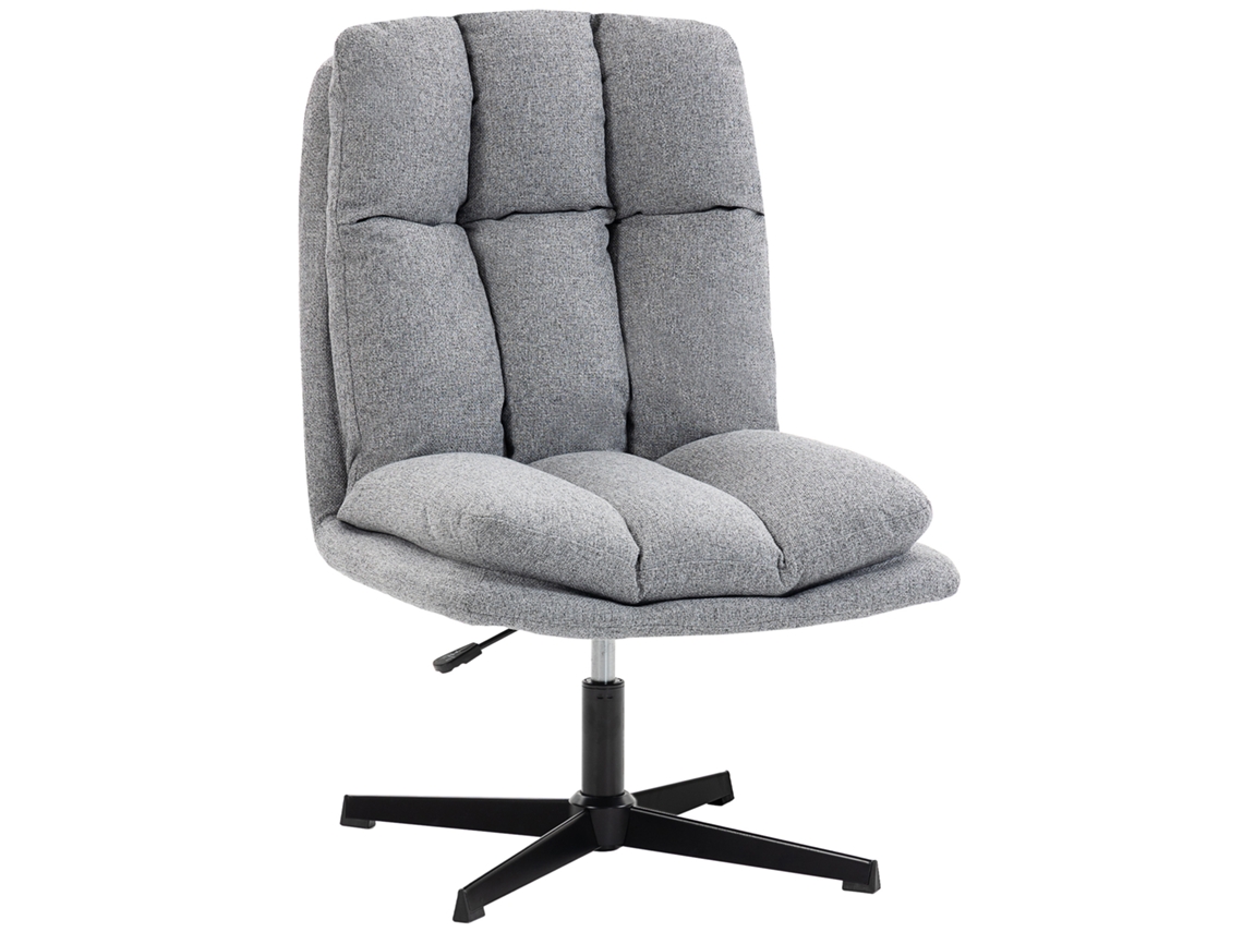 Poltrona de Sala MDUG, giratória 360°, reclinável, assento largo, 63x75x92cm (cinza claro)