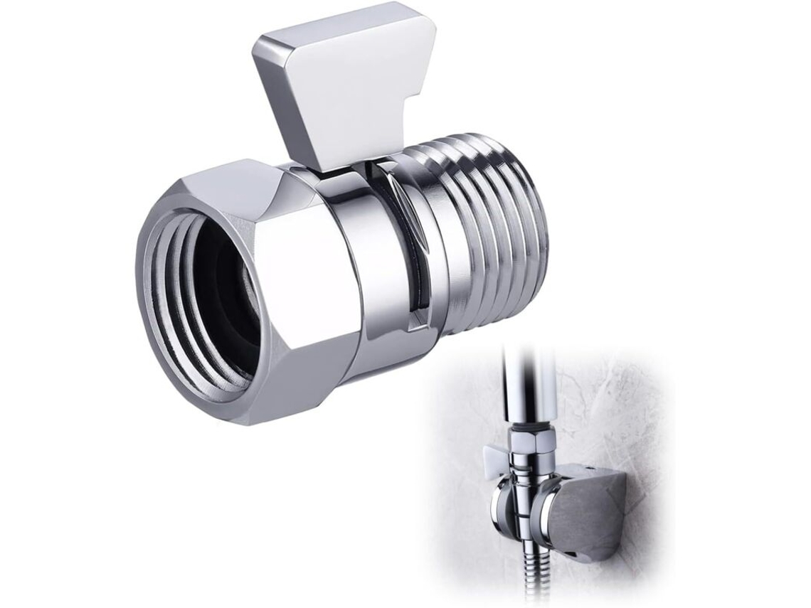 Chuveiro Com Válvula De Corte G1/2, Latão Polido, Cartucho Cerâmico Com 200.000 Ciclos, Fácil Instalação