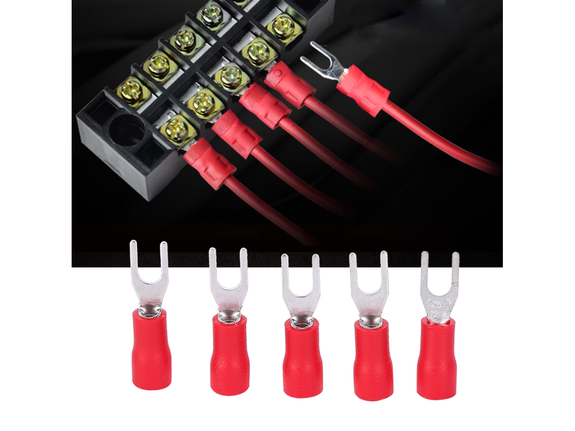 Kit De Conectores Crimpados De Latão Prensado Em U Da Laxiscreed Para Diferentes Fios