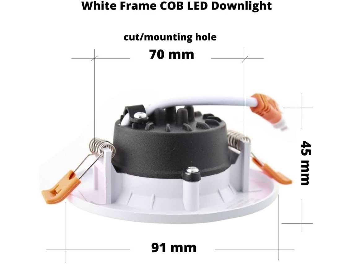2x LED Downlights 18W Aufbauleuchten - 6000K Kaltweiß Deckenstrahler