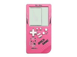 Console de Jogos Clássico Rosa Tetrgames Squgames, Portátil Infantil com 23 Integrados. GOKOCO