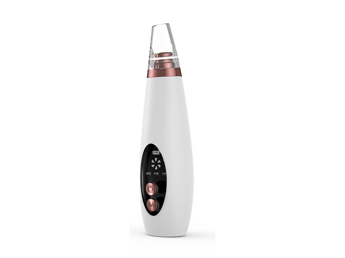 Ferramenta Avançada De Extrator De Acne Ventosa De Cravo Com Funções De Limpeza De Poros E Display Led Recarregável Por Usb Branco