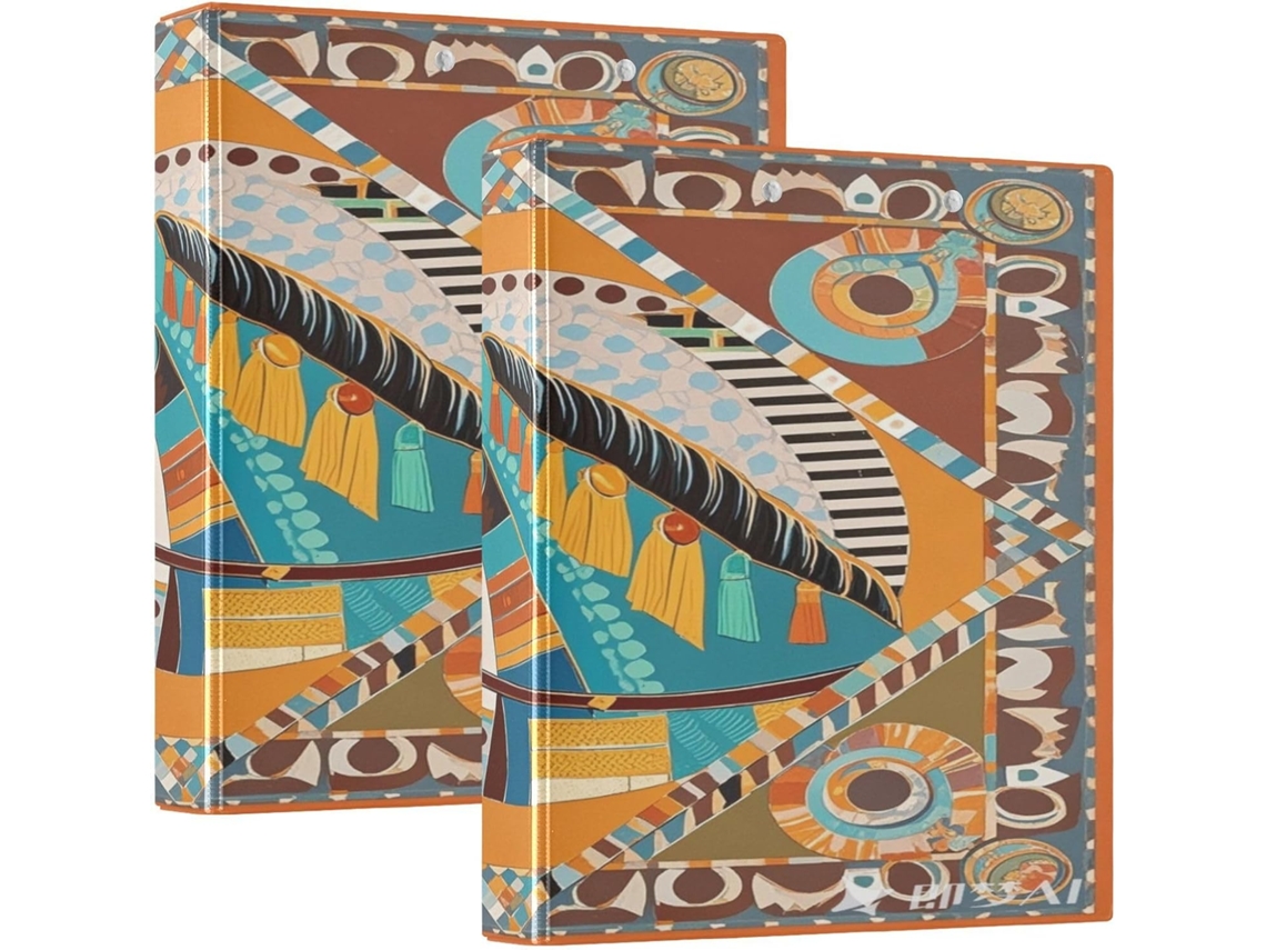 Pasta Argolas 3, 8cm 1 2 Polegada Nas Núcleos Azul E Laranja, Com Camada De Saco, Embalagem Com 200 Folhas