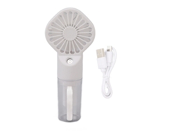 Ventilador de mão com umidificador e 4 velocidades, recarregável por USB LAXISCREED