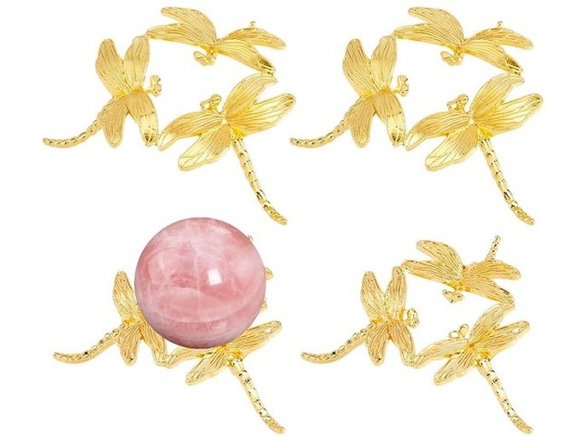 Conjunto De 4 Libelle Crystal Ball Suporte Com Base Triangular