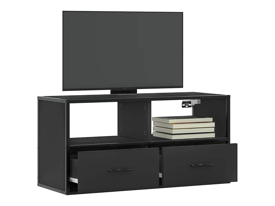 Vidaxl Móvel Para Tv 80x31x39,5 Cm Derivados De Madeira/metal Preto