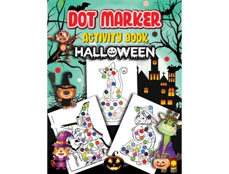Livro Halloween Dot Marker Activity Book de WuTigerr (Inglês)