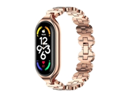 Pulseira De Aço Inoxidável Mijobs Para Xiaomi Mi Band 7 / 7 Nfc, Estilo: Corrente De Osso.