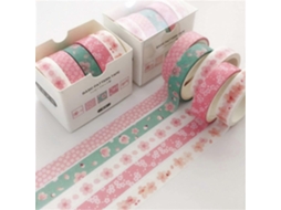 Fita Adesiva Washi, 5 Rolos, Decorativa, Ferramentas Artesanato Artesanato, Scrapbooking E Decoração (5, E, 0)