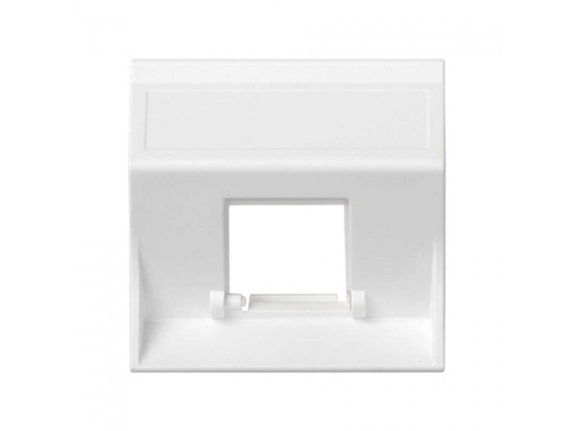 Placa De Voz E Dados Inclinada Sg Para 1 Módulo Branco Simon 50000181 030