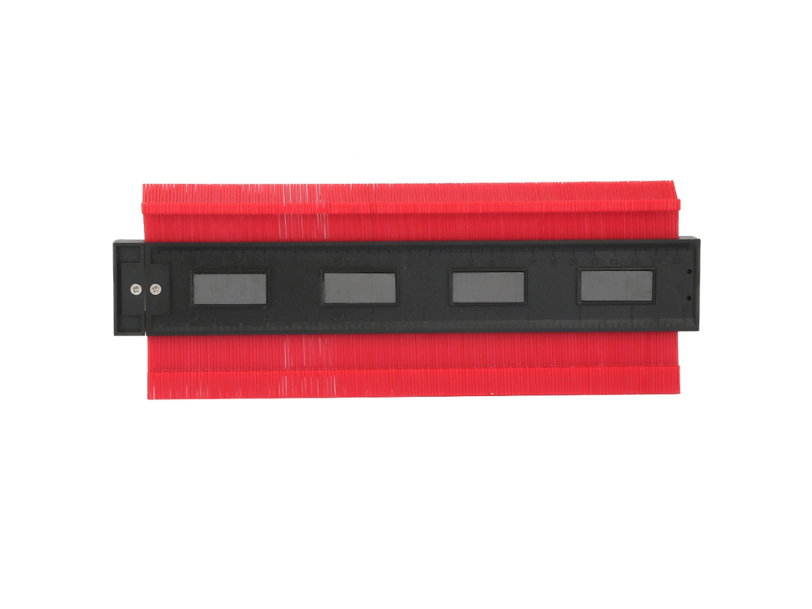 Medidor De Contornos Irregulares De Plástico De 10 Polegadas Para Copiar Formas Com Precisão (vermelho)
