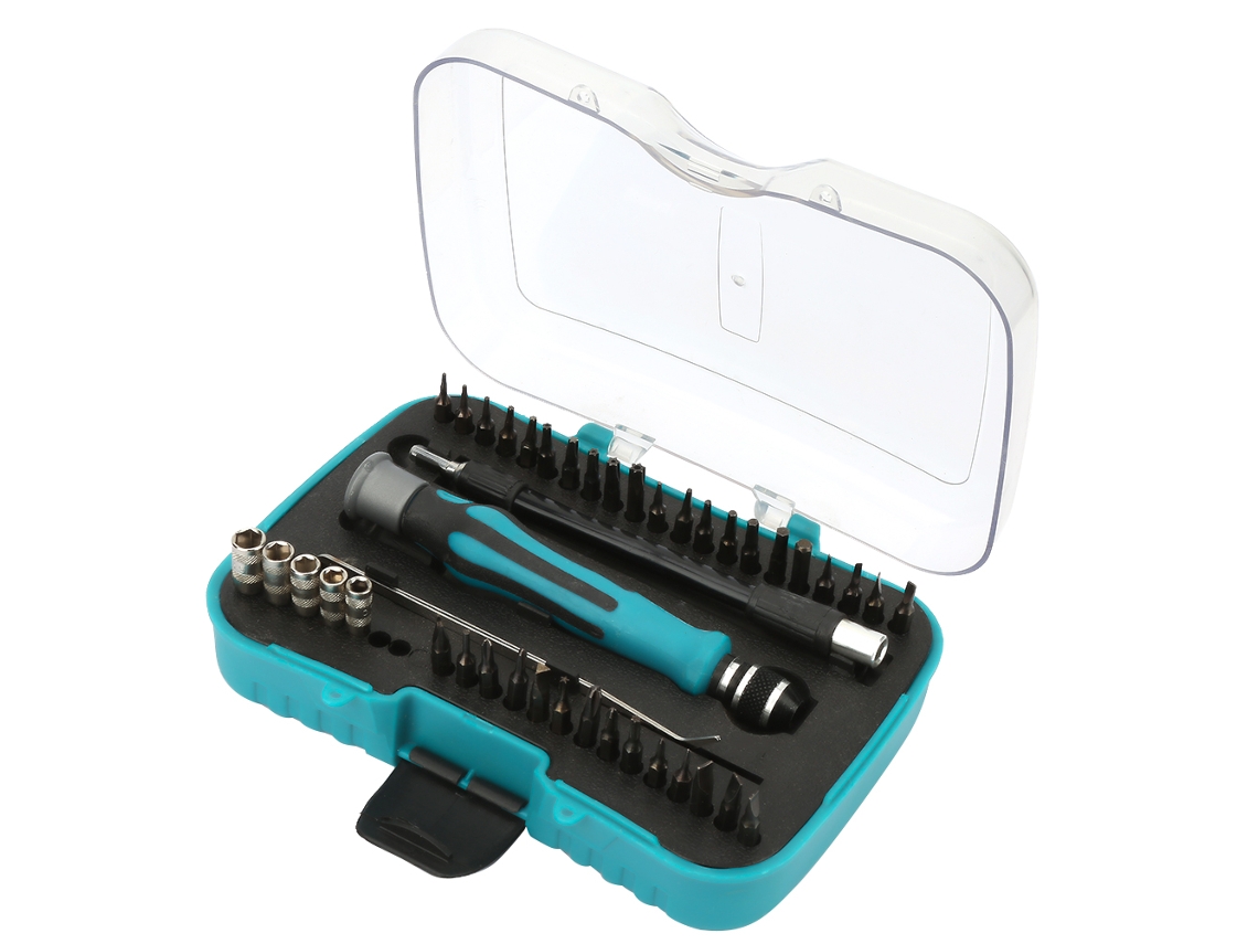 Laxiscreed Kit De Ferramentas 43-em-1 Com Chaves De Precisão E Eixo Flexível Para Reparar Diversos Elementos