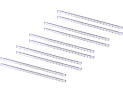 Conjunto De 10 Réguas Triangulares Transparentes Plástico, Réguas De Escala Desenho Precisas Para Estudantes E