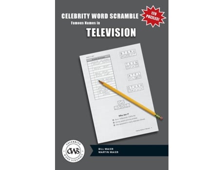 Livro Celebrity Word Scramble Famous Names in Television de Bill Maier (Inglês)